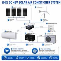 Climatiseur solaire 18000 BTU 48V DC à onduleur, type split, alimenté à l'énergie solaire pure pour grandes pièces