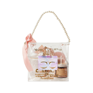 Bolsa de regalo transparente de PVC con asa de cadena de perlas para recuerdos de bodas y fiestas de cumpleaños - Product Image 2