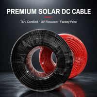 Câble photovoltaïque en cuivre étamé DC de 2,5 mm, 4 mm, 6 mm, isolé double XLPO, personnalisé en gros pour système d'énergie solaire photovoltaïque