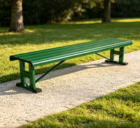 Banc de sport extérieur tout en aluminium avec dossier en option pour terrains de tennis, écoles, aires de jeux, parcs publics