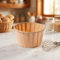 Moldes para Muffins de Papel Grueso Sin Blanquear, con Borde Enrollado, Antiadherentes, Aptos para Horno, Disponibles en Stock