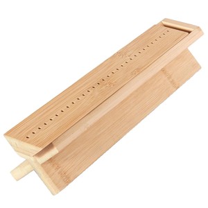 Herramienta de encuadernación de madera de bambú con orificios para encuadernación de documentos de papel, juego de encuadernación de libros - Product Image 1