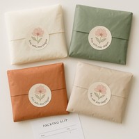 Autocollants d'étiquette de vêtements personnalisés merci mignon et papier d'emballage de sceau décoratif pour les étiquettes d'emballage d'enveloppe