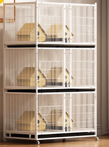 Fabrikant Groothandel Drielaagse Vierkante Grote Papegaaienkooi Vogelkooi Grote Broedvogelkooi Met Dienblad <span class=keywords><strong>Feeder</strong></span> - Product Image 3