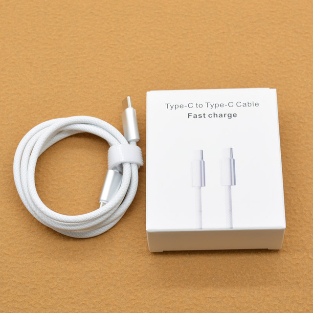Hot Sale 1M Fast Charging USB-C Data Cable for iPhone for Samsung for Huawei Metal Shell 240W Type-C to Type-C Weaving Cable