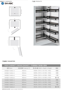 Panier d'Angle Magique de Cuisine en Acier Inoxydable, Grand Organisateur Fonctionnel à Fermeture Douce, Armoire de Rangement Coulissante Haute - Product Image 3