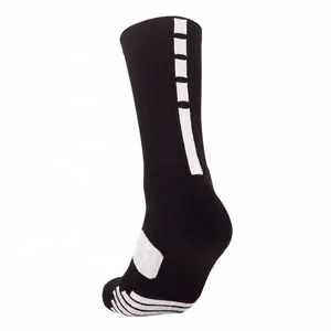 批发便宜的篮球袜户外运动船员袜厚压缩长跑运动袜男士