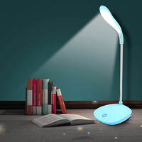 Lampe de bureau pliable sans fil à piles Lampe de table à gradation continue Lampe d'étude de lecture à col de cygne flexible tactile