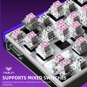 Clavier mécanique filaire USB AULA HERO99 à touches magnétiques remplaçables à chaud, RGB, rythme musical, taux de réponse 8K pour ordinateur - Product Image 6