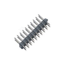 Conectores de Audio y Video de Latón con Contacto y Carcasa Soldables para Montaje en PCB, Paso de 2.54 mm, de Fila Recta, de 6 y 16 Pines