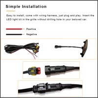 Lumière de calandre LED ambrée en forme de diamant 12V pour Toyota 4 Runner pour accessoire de lumière de voiture TRD