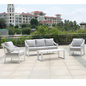Giardino <span class=keywords><strong>esterno</strong></span> Hotel mobili ristorante metallo alluminio modulare divano Set Lounge - Product Image 2