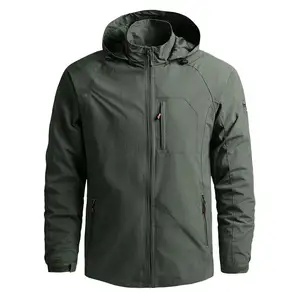 Waterproof windbreaker outdoor jacket custom logo windbreaker jackets plus size men's jackets