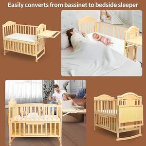 Vente en gros de mini lits bébé 4-en-1 convertibles de haute qualité-Cunas para Bebes avec étagère à langer et matelas - Product Image 6