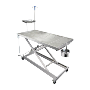 Mesa Quirúrgica Eléctrica para Animales con Certificación CE, Acero Inoxidable 304, Elevación Hidráulica, Mesa Veterinaria para Hospital y <span class=keywords><strong>Centro</strong></span> <span class=keywords><strong>Veterinario</strong></span> - Product Image 1