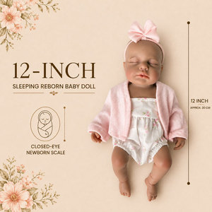 BAkwbwBY Poupée Reborn 12 Pouces Silicone Intégral Caucasienne Bébé Nouveau-Né Réaliste Collection OEM ODM Grossiste Fournisseur - Product Image 2