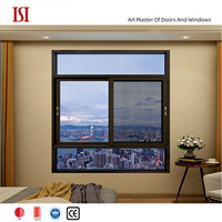 Fenêtres coulissantes horizontales en aluminium, verre design moderne personnalisé à coupure thermique pour la maison, appartements, hôtels, persiennes