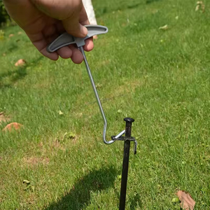 Portable Tent Peg Puller With Plastic Handle For Camping Outdoor Use <b>Tarp</b> Accessories Nail Remover Tool - Product Image 5