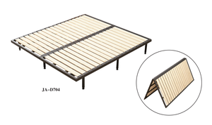 <span class=keywords><strong>Cadre</strong></span> de lit en bois <span class=keywords><strong>à</strong></span> <span class=keywords><strong>lattes</strong></span>, base stable, <span class=keywords><strong>cadre</strong></span> en fer robuste moderne, taille personnalisée - Product Image 3