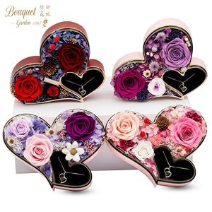 Caja de Joyería con Forma de Corazón y Rosa Seca Preservada para el Día de la Madre 2026, Regalo para Mamá y Novia, Flor Eterna para el Día de San Valentín - Product Image 6