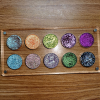 Palette de fards à paupières multichromes et duochromes 10 couleurs à marque privée, haute pigmentation