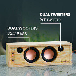 Altavoz Inalámbrico Portátil de Estilo Vintage, Sonido Estéreo de Alta Fidelidad, Sistema de Audio para Cine <span class=keywords><strong>en</strong></span> Casa, para Sala de Estar - Product Image 3