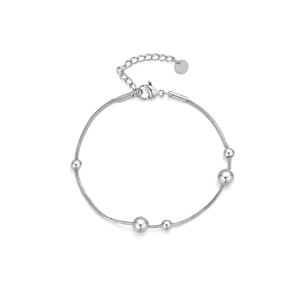 Amy Amy Fashion <b>Anklet</b> T2014 925 <b>Silver</b> Ball Minimalist Design For Women Everyday Wear - Product Image 3