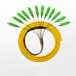 Cable LSZH de Alta Calidad, Producto OEM, Fibra Óptica Monomodo G652D, SC/UPC SC/APC, Pigtail de 12 Hilos - Product Image 2