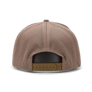 Oem Wholesale Custom Rubber Patch Logo Sports <b>Hat</b> 7 Panel <b>Flat</b> Brim Gorras High Quality Polyester Laser Cut Hole Snapback <b>Cap</b> - Product Image 5