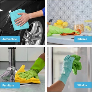 40x40CM 300GSM Microfiber Car Detailing Towel High Absorbent Sewing <b>Cloth</b> for Cleaning Wash <b>Microfibre</b> Towel for Car Care - Product Image 2