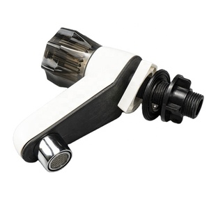 Good Quality Plastic Taps 1/2" Inch PP Pillar Cock White Color Basin Faucet Bathroom Accessories Single Cold