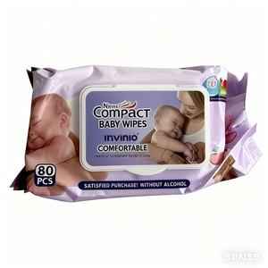 Viola di bambù salviettine umidificate per neonati morbido tessuto Non alcolico per la cura della pelle sensibile per neonati Mini pacchetto di 80 pezzi fornitore di servizi OEM - Product Image 1