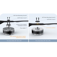 Moteur CC sans balais TMotor MN705-S, haute efficacité KV125 KV140 KV260, étanche IP45 pour drone multirotor RC