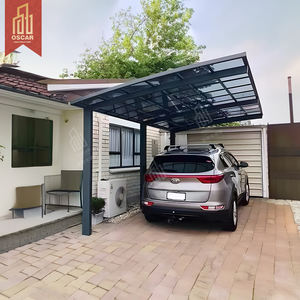 Auvent de garage rétractable en aluminium pour voiture privée, à motif en chevrons, fabricant de hangar, abri de voiture - Product Image 1