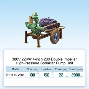 Pompa d'Acqua per Fattoria a Funzionamento Stabile a Lungo Termine 50Hz/60Hz - Set Pompa d'Acqua Mobile per Irrigazione a Spruzzo - Product Image 1