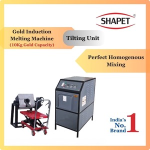 Shapet 100kg four de fusion à induction en or système d'inclinaison automatique équipement de refroidissement machines de coulée de métaux fabricants de bijoux - Product Image 5