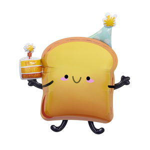 Palloncini a Tema Pasticceria, Simpatici Palloncini in Foil a Forma di Toast e Torta di Compleanno per Feste Brunch e Decorazioni in Stile Caffetteria - Product Image 4