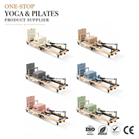 ZENJOY Reformer de Pilates pliable en bois d'érable, couleur personnalisable, avec réglage des jambes, pour usage domestique et studio, gain de place