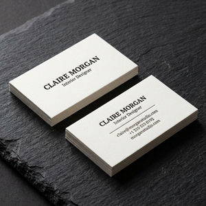 Tarjetas de Visita Personalizadas con Impresión Tipográfica, Cartulina Gruesa Blanca Marfil, Grabado Profundo, Personalizadas OEM, Impresión de Lujo en Ambos Lados - Product Image 5