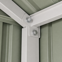 Abri métallique préfabriqué portable pour rangement domestique, structure en acier haute résistance, installation facile, bâtiment métallique durable