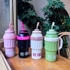 New phích cup thép không gỉ Ice Cup cao xuất hiện mức độ cốc nước ngoài trời xách tay rơm công suất lớn - Product Image 1