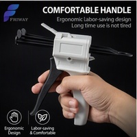 Pistolet à mélange statique 1:1 pour adhésifs, ensemble complet avec cartouche à poussoir, distributeur ergonomique d'époxy bi-composant, pratique et prêt à l'emploi