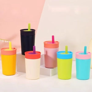 Portable 12oz 355ml Insulated Kids Water Bottle BPA-Free Spill-Resistant Lid Flexible Straw Stainless Steel <strong>Cup</strong> - Product Image 1