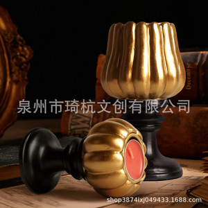 <b>Candlestick</b> Holder Resin Pumpkin Shape <b>Black</b> Base Home Decoration Durable - Product Image 2