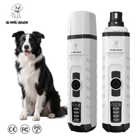 Tondeuse à ongles pour chien SiMAiSHEN-M12 avec moteur DC, double éclairage LED, contrôle individuel, rechargeable, meuleuse électrique pour pattes d'animaux, 4 vitesses
