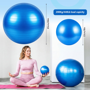 Ballon de yoga anti-éclatement, ballon suisse robuste, ballon de gym premium pour l'équilibre, la stabilité et la physiothérapie - Product Image 2