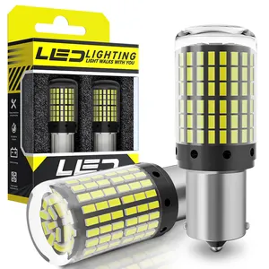 YOBIS 3014 144smd Canbus 1156 P21W BA15S LED BAY15D BAU15S PY21W T20 LED 7440 7443 W21W 1157 bohlam led untuk lampu sein