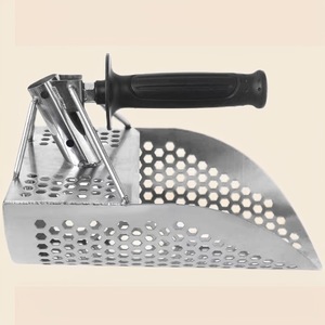 Wansheng Pelle à sable en acier inoxydable 11 1/2 pouces avec manche antidérapant, outil pour la prospection d'or, la recherche de trésors et la prospection de la plage en extérieur - Product Image 1