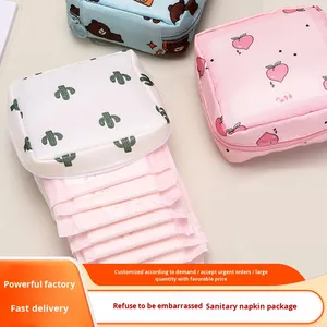 Sac de rangement portable en tissu Oxford, motif lettres, étanche, avec fermeture éclair, pour serviettes hygiéniques, rouges à lèvres et bijoux, 3-6L, vente en gros - Product Image 4