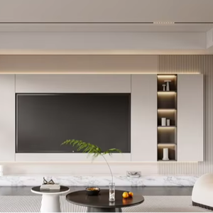 Meubles de salon intelligents, supports de télévision muraux sur toute la surface, design personnalisé, gris, meubles de télévision modernes - Product Image 1